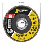 Disco Lixa Flap 115mm Grão 50 Madeira Aço Desbaste | 04 Un